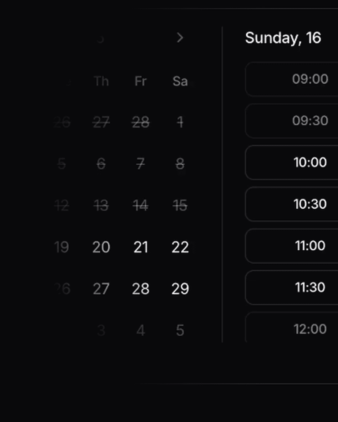 calendar illustration dark